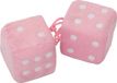 Race Sport Hanger de rétroviseur Peluche Dés 7 X 7 X 7 Cm Rose