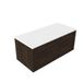 Saniclass Holz Frame Badkamermeubelset - 100x45x42.5cm - Torino solid surface topblad wit - zonder kraangat - 1 lade - mat eiken charcoal