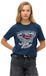 Superdry - Versierde Varsity Relaxed T-shirt - Dames - T-shirts - Lauren Navy - Maat UK10/EU38