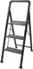 MSV Opvouwbare trap - Opstapkruk 3 treden - tot 150kg Belastbaar - Antislip - GS Gecertificeerd - Staal - 62x42,5x108cm - Zwart