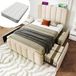 Pangivo Lit Simple 90x200 Cm Avec Matelas, Tête De Lit Rembourrée Usb Type-c, 4 Tiroirs, Tissu Lin Beige