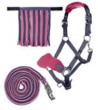 HKM Halster Grijs/Roze Pony