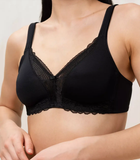 Triumph Modern Lace+Cotton N Damesbeha (1 stuk), zwart., 105C