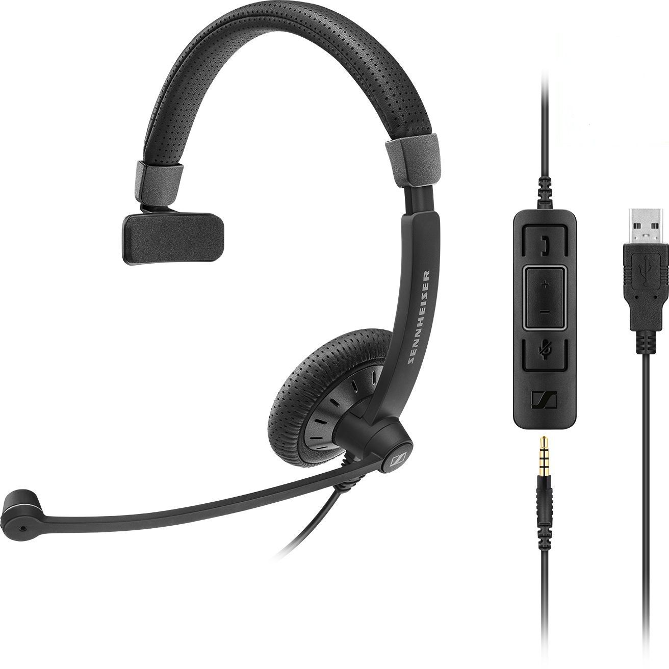 Sennheiser SC 45 USB MS - Headset - Bedraad - Mono - Noise Cancelling - Zwart
