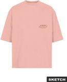 JACK&JONES T-shirt pour garçon avec imprimé au dos - Taille 140 - Coton - Peach Melba