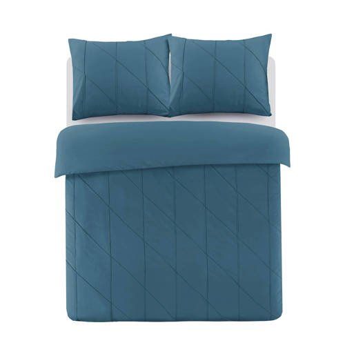 Papillon Perkalkatoenen Dekbedovertrek Lits-Jumeaux - Blauw/Petrol