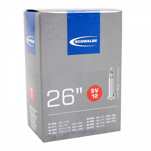 Schwalbe SV12 Binnenband - 26 inch - Frans Ventiel - Zwart