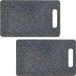 Zeller Keuken voedsel snijplank - 2x - antraciet - kunststof - 25 x 15 cm