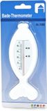 Merkloos / Sans marque Bol Bad/water/zwembad thermometer Fish - kunststof - 15 x 5 cm - wit - drijvend