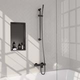 Brauer Gunmetal Carving Opbouw Baddouche Thermostaatkraan