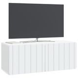 vidaXL Wandmontage TV-kast 78,5 x 31 x 30 cm Wit Bewerkt hout
