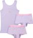 Fun2Wear Funderwear meisjes setje Tiger - Onderbroek & Hemdje - Boxershorts - Roze - Groen - Paars - 146 - Lila
