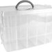 Merkloos / Sans marque Holland Connections Opbergdoos voor kleine voorwerpen - 30 vakken - transparant - 26 x 18.5 x 17 cm - met deksel en handvat