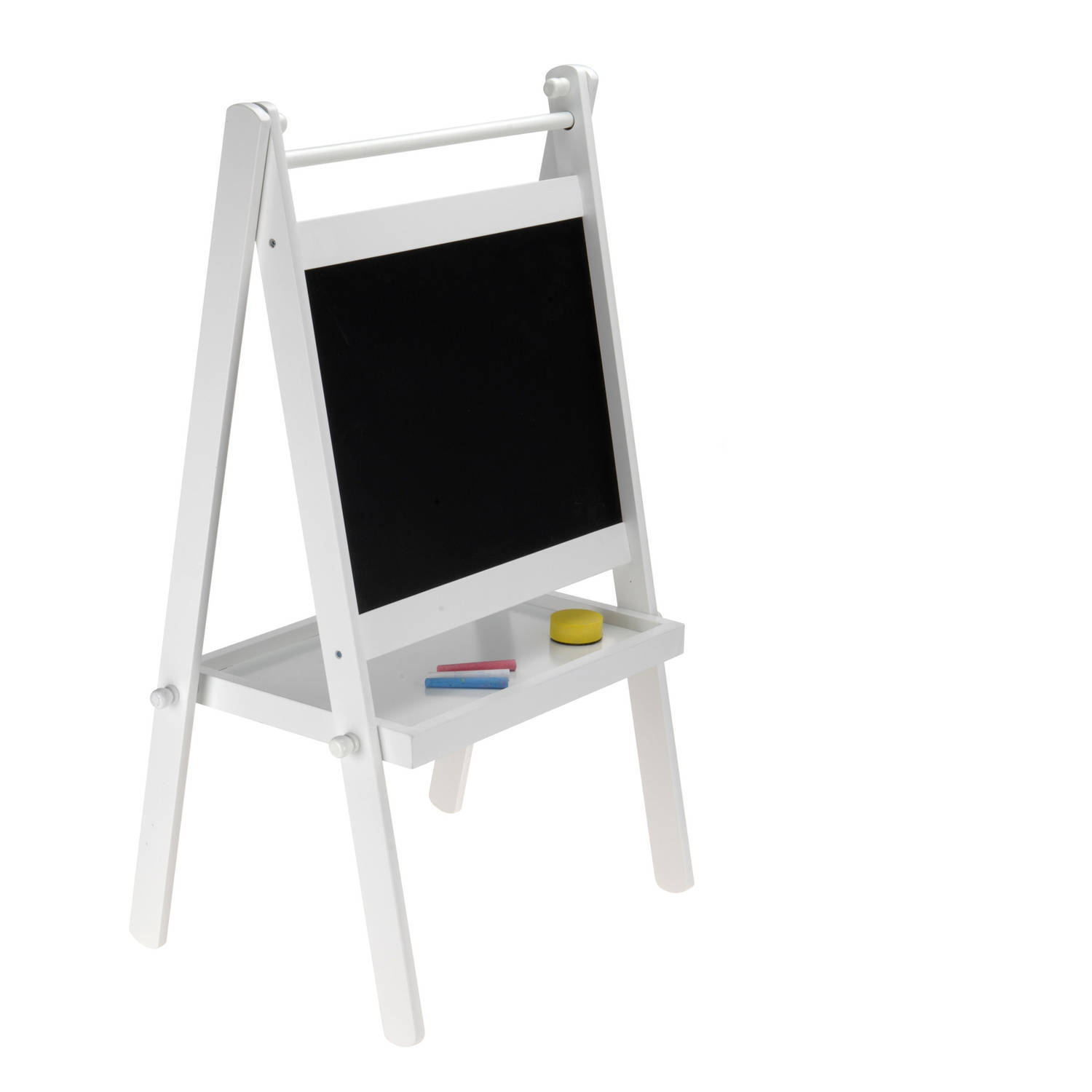 4Goodz Wit schoolbord krijtbord inclusief toebehoren - 35x35x78,5 cm