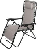 ST Leisure Equipment CAROLINA Chaise longue, gris, réglable, 66x160x110 cm