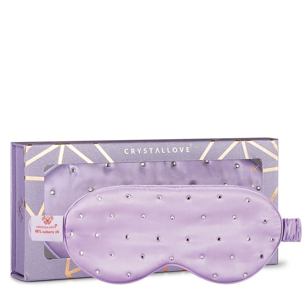 Crystallove Crystalized Silk Eye Mask - Lilac