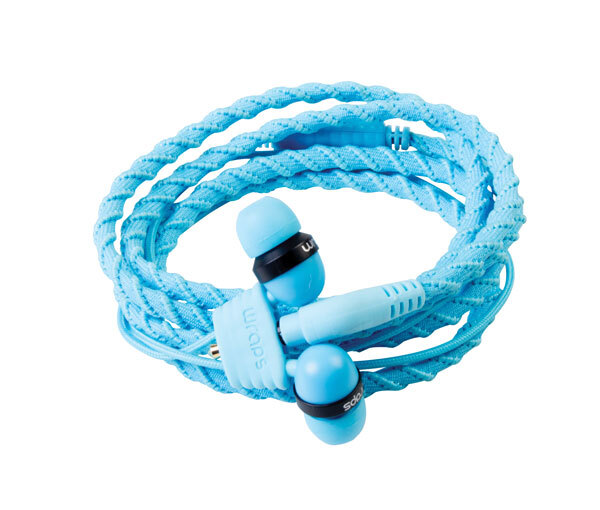 MyWraps Classic Cloth Wrap in ear oordopje en armband met microfoon - Blauw blauw