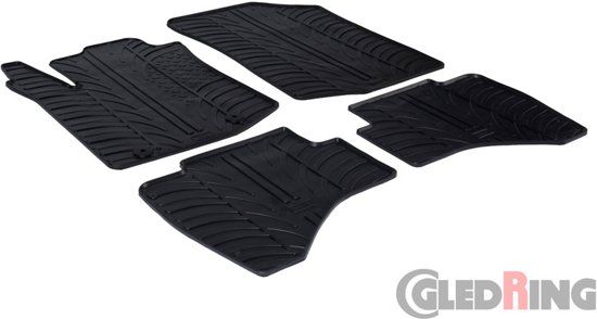 Gledring Rubbermatten Peugeot 108 & Citroën C1 2014- (T profiel 4-delig + montageclips)