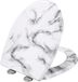 Happiq O-Vormige WC-Bril - Duroplast - Wit/Zwart/Marmer