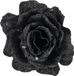 Cosy&Trendy Billiet - Vanlaere Kerstboom bloemen op clip - 2x stuks - zwart glitter - 10 cm