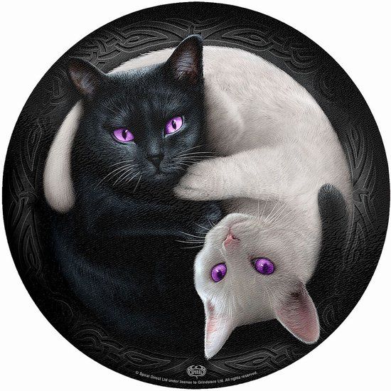 Spiral Ying Yang Cats Unisex Snijplank - meerkleurig - Standard