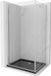 Mexen Pretoria porte de douche pivotante 80 x 110 cm, transparent, chrome + receveur de douche plat, noir