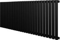 MonsterShop Ovale design radiator - 1 kolom - 600x1620 mm - zwart