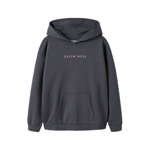 NAME IT KIDS hoodie met backprint - blauw