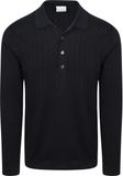 Profuomo Longsleeve Poloshirt Dropneedle Navy - Maat M - Heren - Pullovers