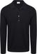 Profuomo Longsleeve Poloshirt Dropneedle Navy - Maat M - Heren - Pullovers