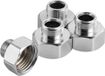 Wan GmbH Verloopstukken Set de 4 1/2" filetage extérieur vers 3/8" filetage pour tuyaux de robinet