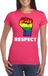 Bellatio Decorations Respect LGBT shirt met regenboog vuist roze dames S