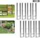 Support de poteau en forme de H pour extérieur 121mm 8 pièces