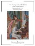 Two Pierre-Auguste Renoir Two Young Girls at the Piano Cross Stitch Pattern