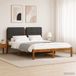 vidaXL Bedframe met gestoffeerd hoofdbord Naturel en donkergrijs