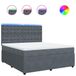 VidaXL Boxspringbed met matras, fluweel, donkergrijs, 180x200 cm