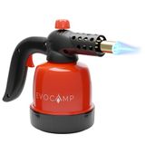 EVOCAMP Gasbrander Klein met Piëzo-ontsteking, Flambeerbrander Keukenbrander, Soldeerlamp, Bunsenbrander voor de keuken, Grillaansteker, Max. Temperatuur 1300°C