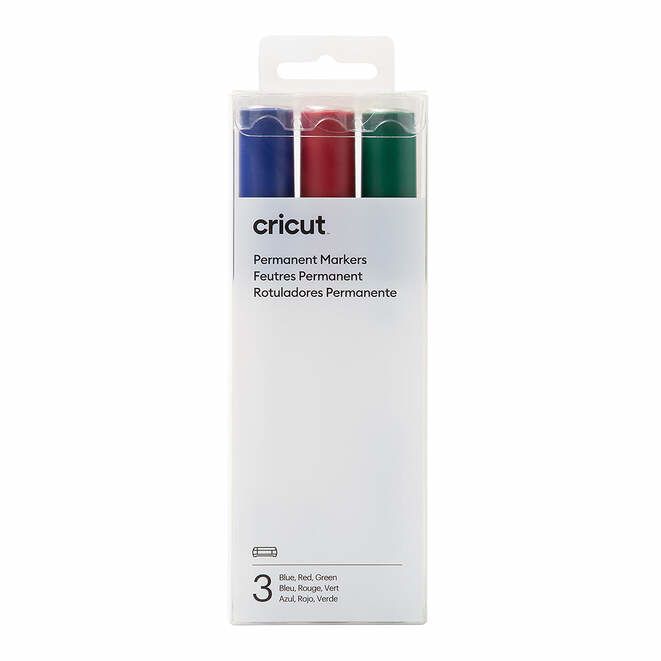 Cricut Permanente Markers 2,5 mm Blauw Rood Groen 3-pack