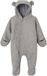 Vertbaudet Overall met capuchon van wol voor baby's met offset opening gemêleerd grijs