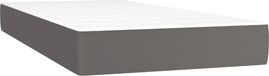 Matelas à ressorts ensachés medium 100x200x20 cm similicuir gris
