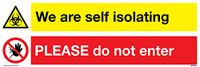 Vinylstickers Viking Signs We are self isolating Please do not enter vinyl stickers