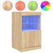 vidaXL Dressoir met LED-verlichting 41x37x67 cm sonoma eikenkleurig