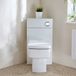 Hudson Reed Cluo WC-Ombouw Hoekmontage Modern Wit met Reservoir, Exton Staand Toilet en Chromen Spoelknop