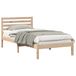 vidaXL Bedframe met hoofdeinde, bruin, 75 x 190 cm, massief grenenhout