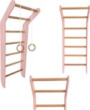 Monkey-Gym Kinder gymnastiek wandrek houten klimladder turnringen toddler