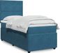 Maison Exclusive - Sommier à lattes de lit avec matelas bleu 90x190 cm velours