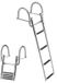 Vevor Ladder for swimming, telescopic, with 4 steps, anti-slip pedal and handrail, floating deck ladder with a load capacity of 272 kg for access to the stern of the boat, stainless steel telescopic ladder