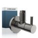 KIRCHHOFF MS Hoekstopkraan - Mat Grafiet - 1/2"BU x 10 mmQ - Met Rozet