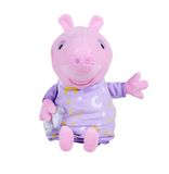 Simba Peppa Pig Pluche knuffeldier met slaapliedje en sluimerlicht, met eenhoorn, automatische uitschakeling, try-me-functie, 25 cm, vanaf 0 maanden