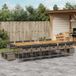 Maison Exclusive - 17-delige set de jardin avec coussins, gris, en polyrotin tressé